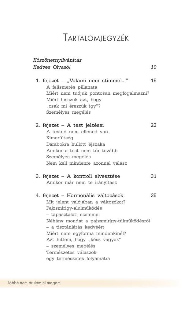 Tartalomjegyzék előnézet